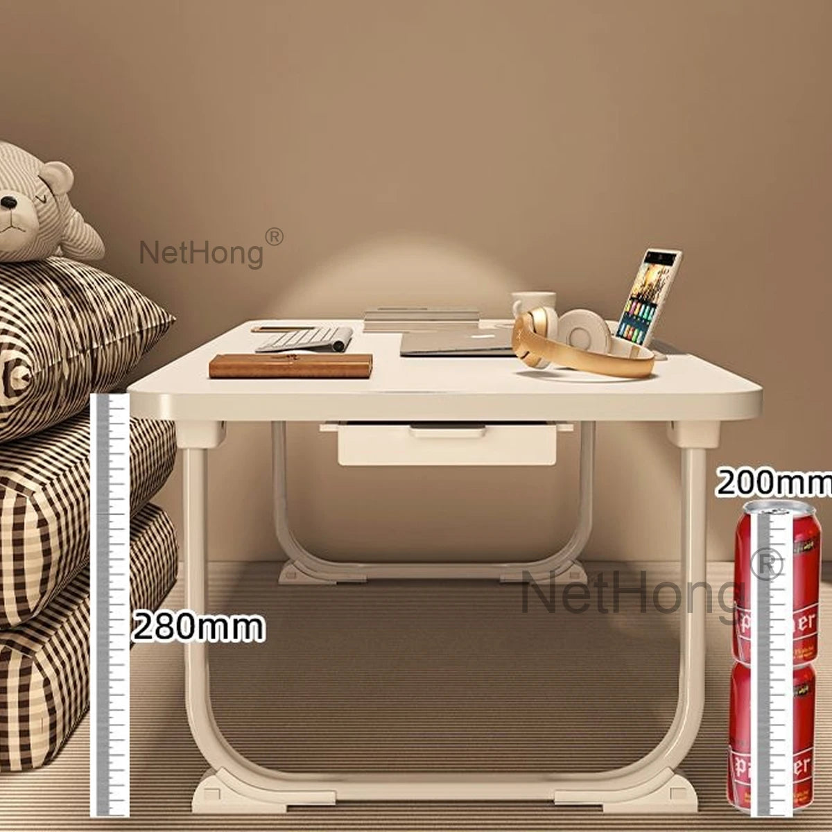 Folding Laptop Desk for Bed Tray Table Desk Bed Sofa Laptop Portable Lap Desk With tablet slot and cup holder Table support