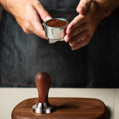 BioloMix Espresso Press Hammer 51mm Solid Wood with whole 304 Stainless Steel Base, suit CM7008
