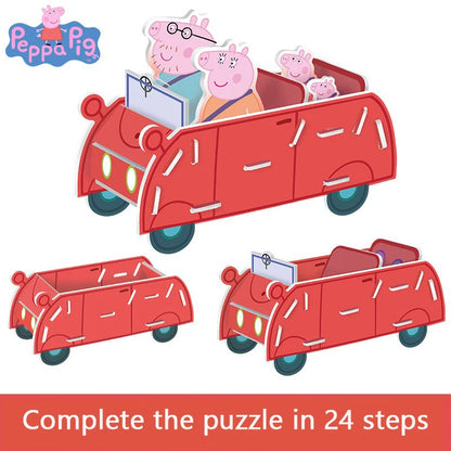Peppa Pig 3D Puzzle Children's Puzzle Enlightenment Peppa Toys For Boys And Girls DIY Handmade House Models Gift Toys