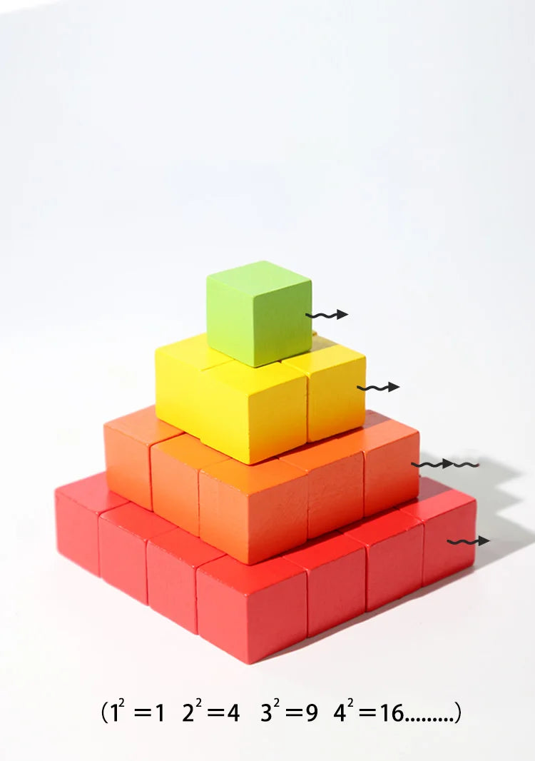 50/100pcs Colorful Cubes Wooden Building Blocks Stacking Up Square Wood Toy Baby Shape Color Learning Toys for Children