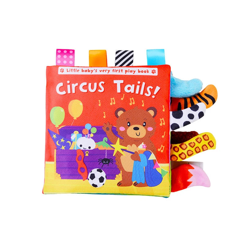 Animal Tail Cloth Book Tear Can Bite Pop-up Book Educational Enlightenment Early Education Infant Cognitive Toys 0-3 Years Old