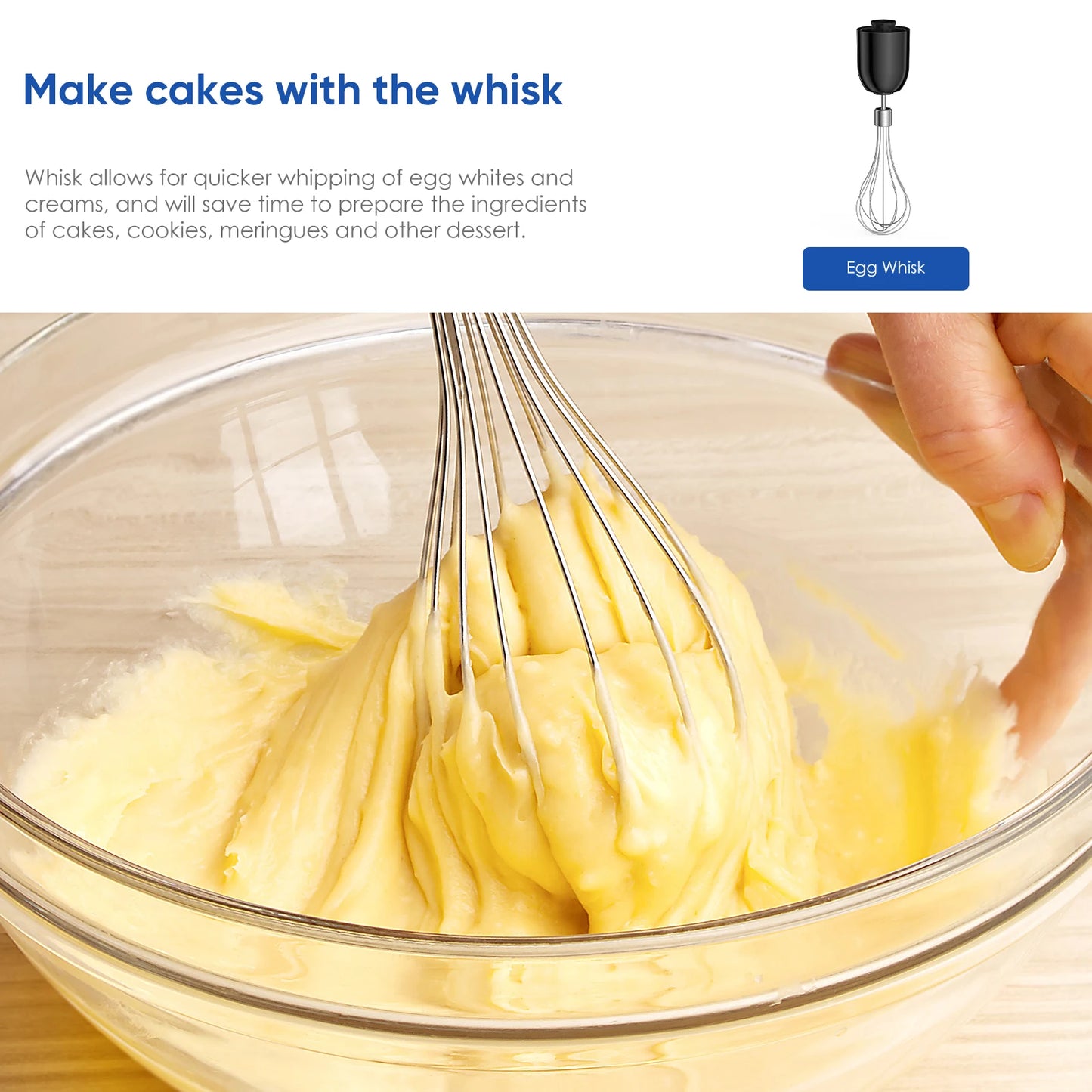 BioloMix 5 in 1 Immersion Hand Blender,1500W Blender with 304 Stainless Steel Blade,Food Processor,Smoothies Puree Baby Food