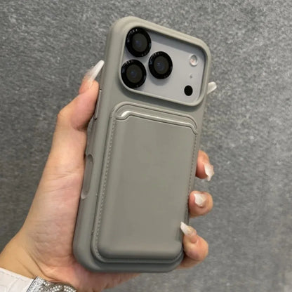 Luxury Magnetic Liquid Silicone Phone Case for IPhone 16 17 15 14 13 12 11 Pro Max with Magsafe Card Bag Wallet Shockproof Cover