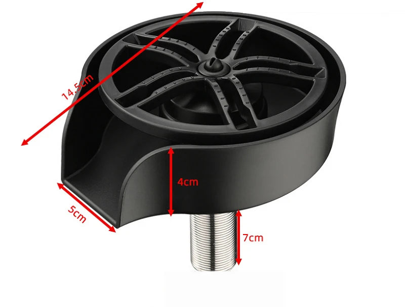 Faucet Glass Rinser High Pressure Automatic Rotating Spout Pull Out Spray Head Bottle Washer Glass Cup Cleaner Sink Attachment