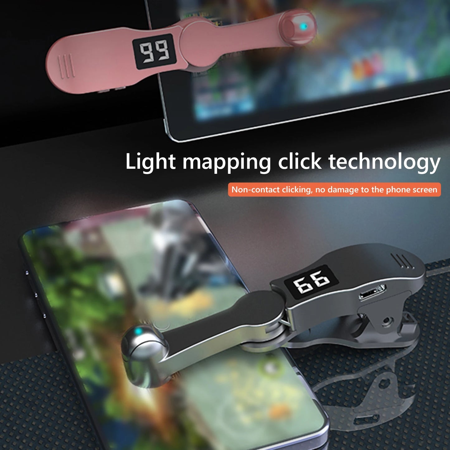 Digital Auto Screen Clicker Game Screen Touch Tripods Tapper USB Auto Clicker Device for Smart Phone Gaming Shopping Giving Like