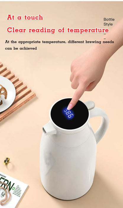 Xiaomi 2L Coffee Thermos Household Digital Display Glass Liner Vacuum Flasks Large Capacity Water Bottle Kitchen Thermal Kettle