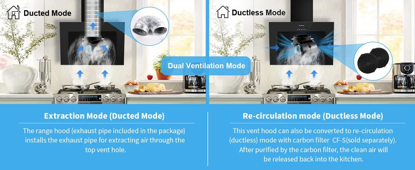 TopStrong 60cm Wall Mount Tempered Glass Stainless Steel Range Cooker Extractor Hood UKGV4760