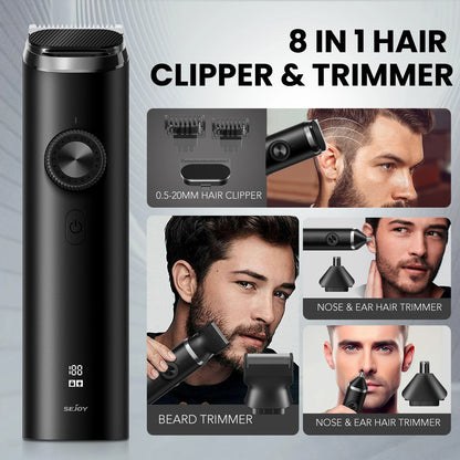SEJOY Electric Hair Trimmer Kits,Men's Hair Clipper Professional Razor Nose Trimmer Reachageable Waterproof