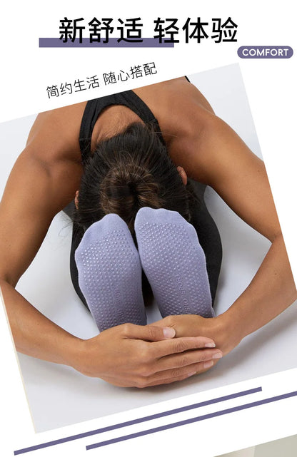 1pair Fashion Yoga Socks Anti Slip Women Professional Pilates Socks Cotton Dance Floor Trampoline Aerobics Fitness Sports Socks