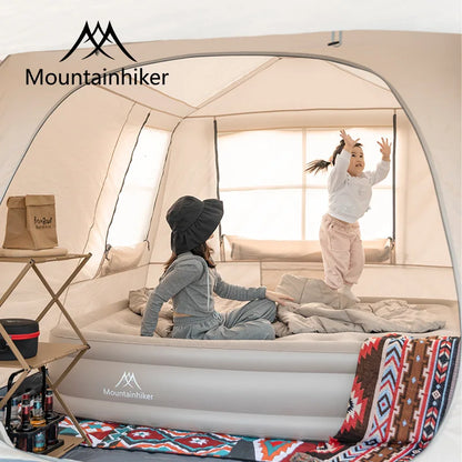 MOUNTAINHIKER 2025 Interior Air Mattress Glamping Mats PVC Inflatable Sleeping Mattress 1/3 Person Camping Bed Mat Built-in Pump