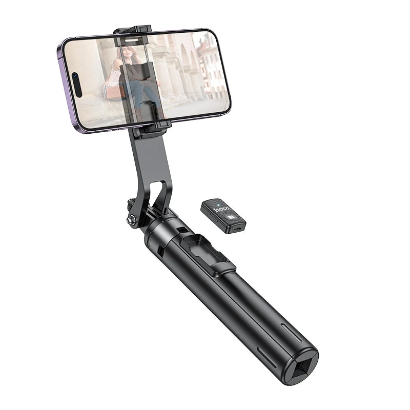 HOCO K21 Aluminum Alloy Live Broadcast Holder Wireless Selfie Stick with Bluetooth Remote Extendable Tripod Support PTZ Function