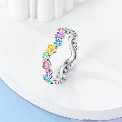 925 Sterling Silver Sparkling Zircon Ring - Classic Stackable Wedding Band for Women