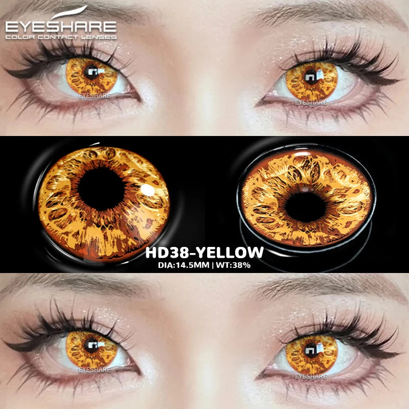 EYESHARE Cosplay White Colored Contact Lenses 2pcs Crazy Red Contact Lenses Anime Black Eye Lenses Halloween Beauty Makeup Lens