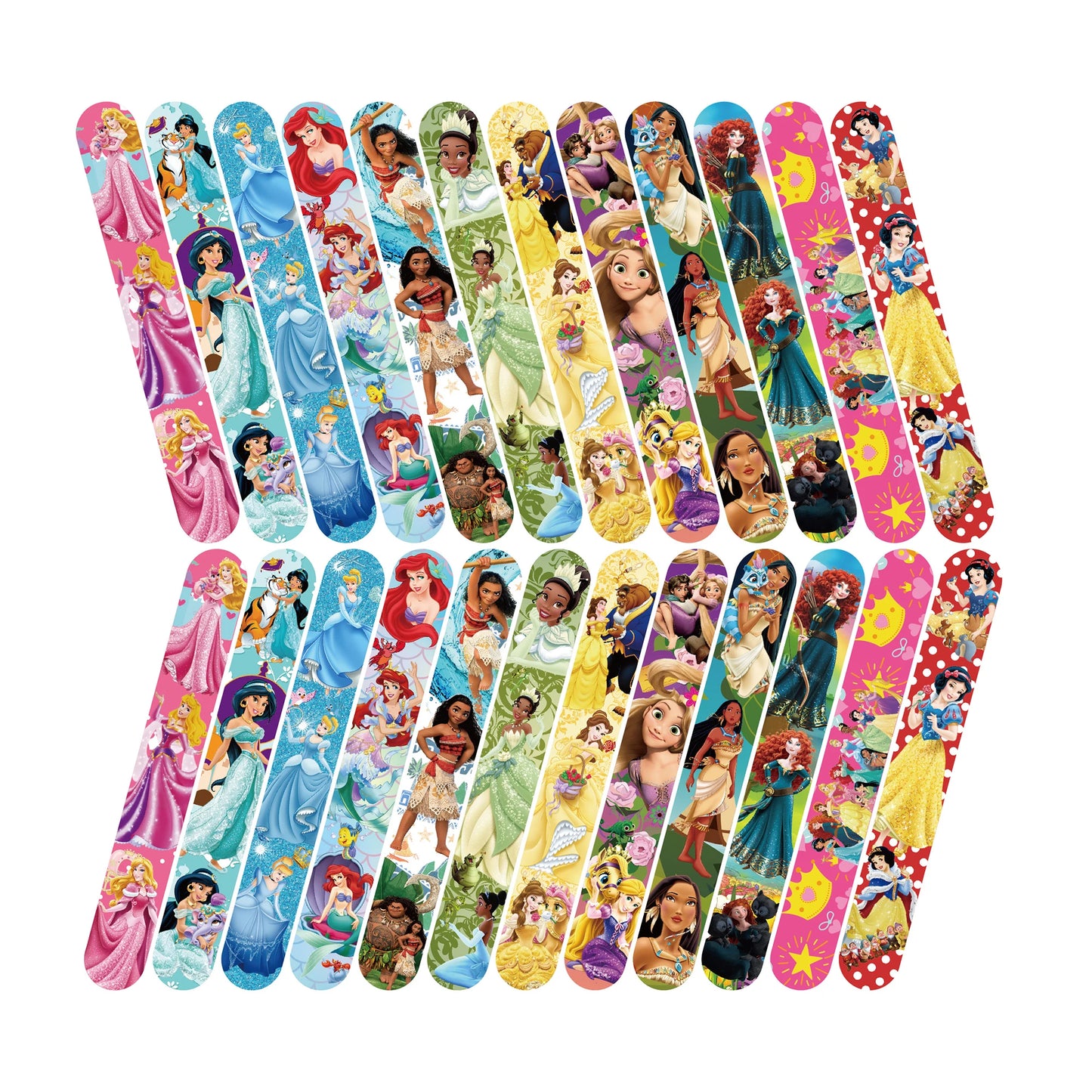 Disney Princess Slap Bracelet Party Favor Girls Kids Birthday Party Gifts Bag Filling Material Princess Theme Party Decorations