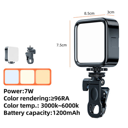 Portable LED Selfie Light for iPhone Samsung iPad Mobile Phone Laptop Clip Ring Flash Fill Light Photo Video Photography Lamp