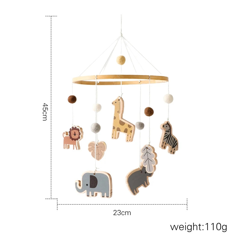 Baby Crib Mobile Bed Bell Toys Musical Rattle Educational Toys Bed Bell Newborn Mobile Bed Bell Bracket Baby Hanging Toys Holder