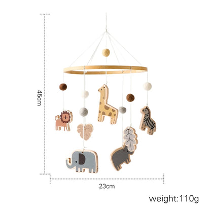 Baby Crib Mobile Bed Bell Toys Musical Rattle Educational Toys Bed Bell Newborn Mobile Bed Bell Bracket Baby Hanging Toys Holder