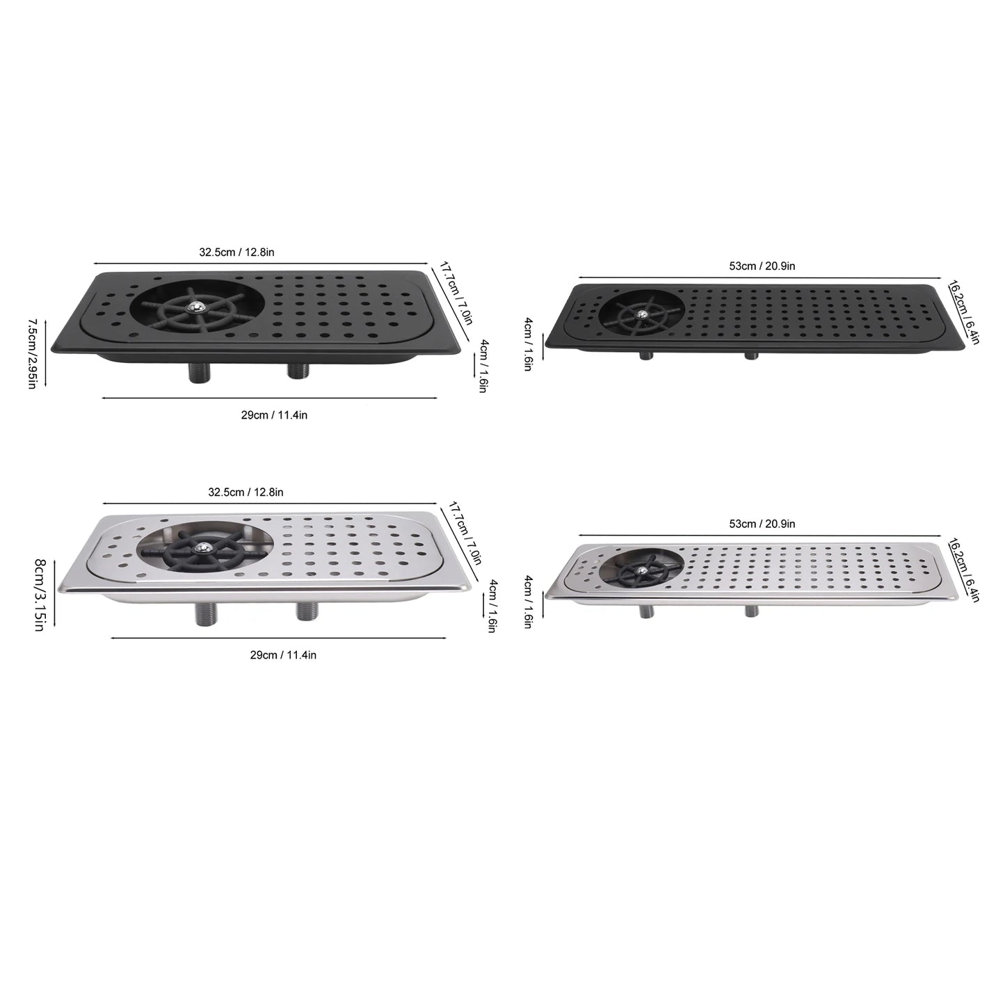 Built-in Cup Washer Stainless Steel Glass Cleaning Rinser High Pressure Cup Washer With Drain Drip Tray Hose For Bar Coffee Shop