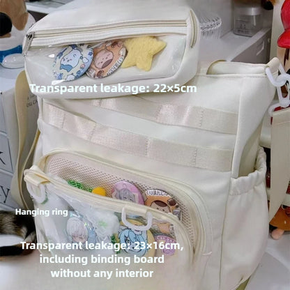 Japanese Transparent Ita Bag Handbag Women Anime Portable Large Capacity Girls Shoulder Tote Bag Nylon Crossbody Bags ItaBag