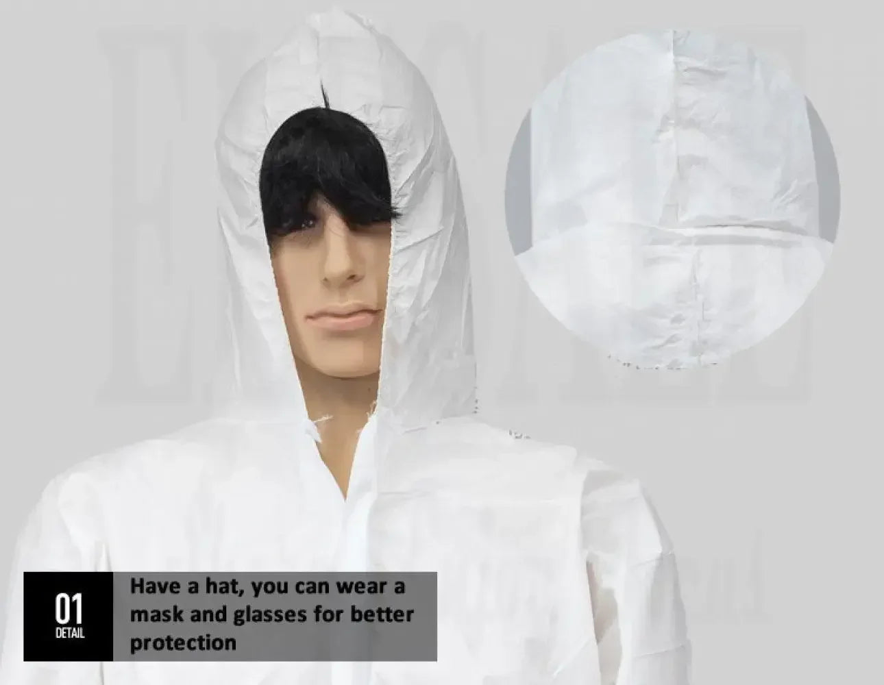 Disposable Breathable Dustproof Water Oil Resist Work Safety Clothing Anti Dust Spary Painting Decorating Labour Overall Suit