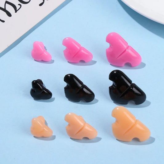 10Pcs Plastic Nose Crafts Doll Triangle Noses Oval Safety Noses Pigs Noses Plush Animal Nose DIY Animals Buttons For Dolls Fox