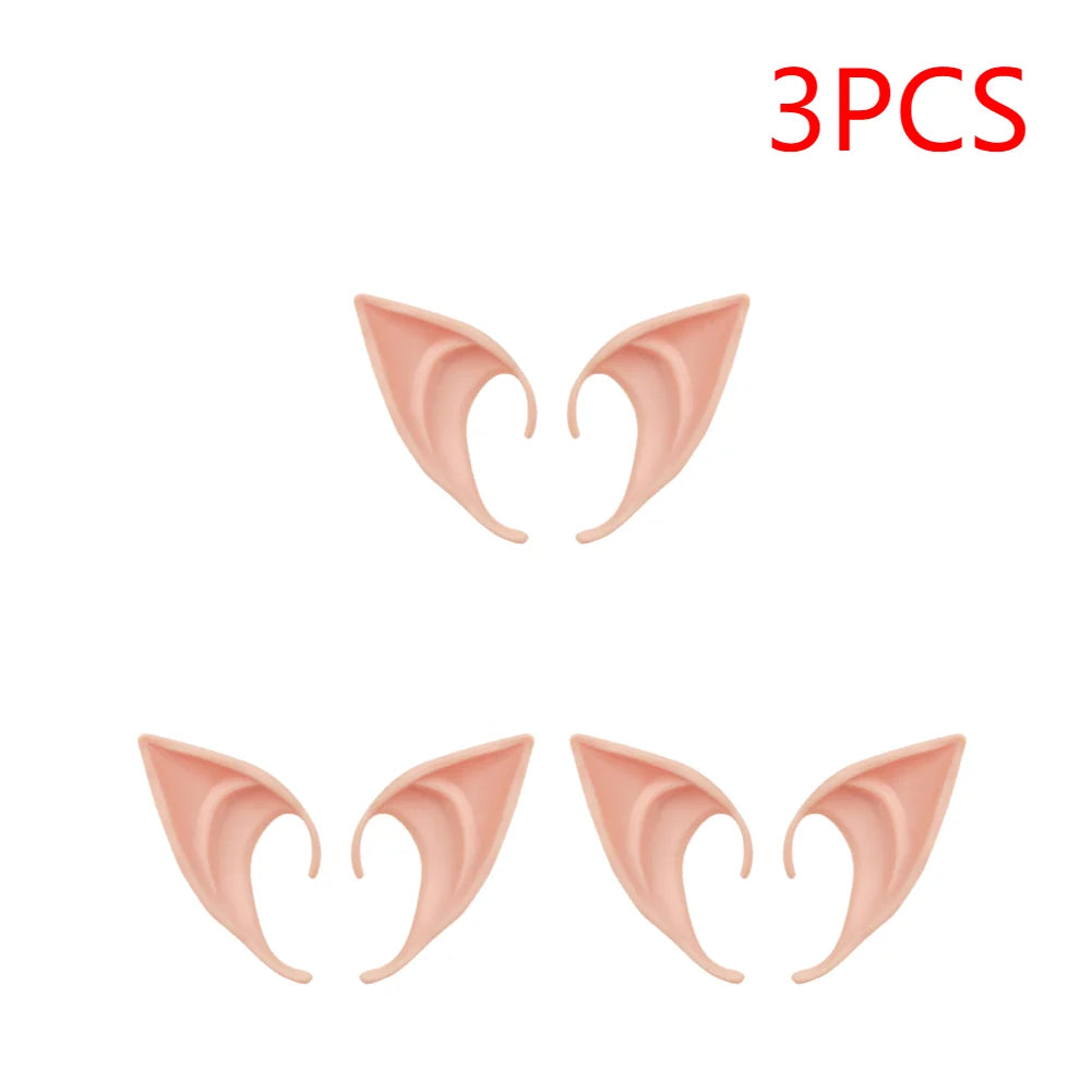 1-20pair Mysterious Angel Elf Ears Artificial Latex Ears for Halloween Decor Fairy Cosplay Costume Masquerade Accessories