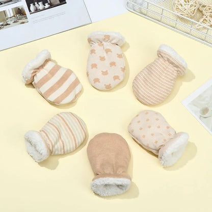 Baby Fleece Gloves - Soft Cotton Mittens for Newborn Toddler Boys & Girls | Anti-Scratch Winter Gloves