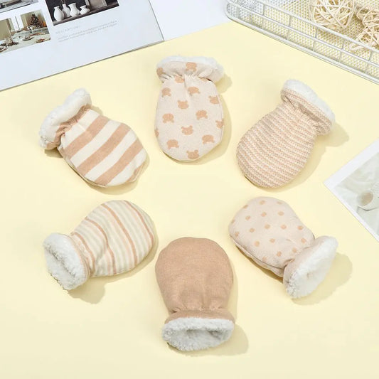 Baby Fleece Gloves - Soft Cotton Mittens for Newborn Toddler Boys & Girls | Anti-Scratch Winter Gloves