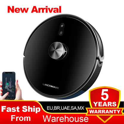 Liectroux / LILIN X6 LDS Saugroboter, Laser-Lidar-Navigation, Nass- und Trockenwischen, 6500 Pa Saugkraft, Mehrbodenkarte, Teppichverstärkung