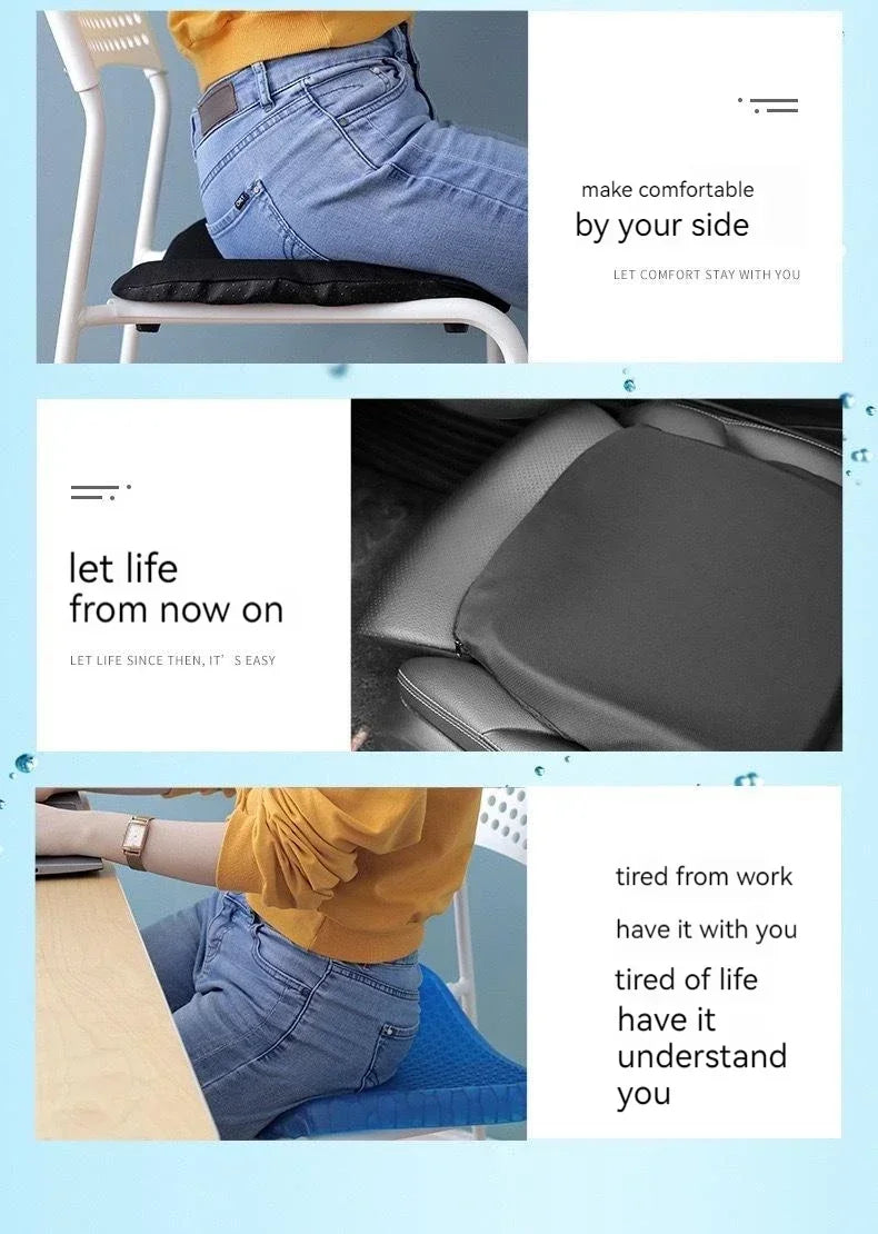 Car Seat Cushion Breathable Cool Gel Cooling Pad Universal Car Honeycomb Butt Pad Car Home Office Chair Cushion