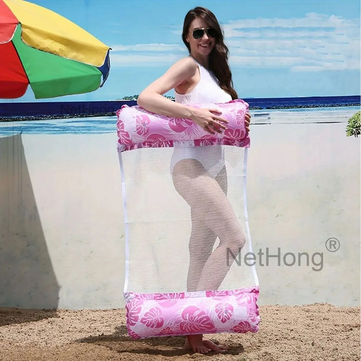 Portable Floating Water Hammock Toy Swimming Chair Iatable Float Pool Beds~