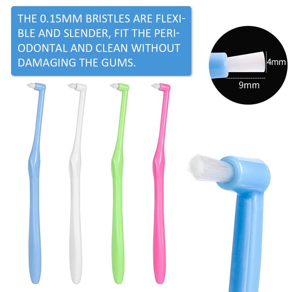 Orthodontic Interdental Toothbrush Teeth Cleaning Tooth-floss Soft Brush for People with Brace Gap Cleaning Tool