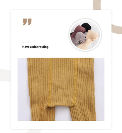 Baby Tights for Girl Spring Autumn Stockings Children Warm Pantyhose Kids Cotton Pants Candy Color Ribbed Girl Trousers 0-8 Year