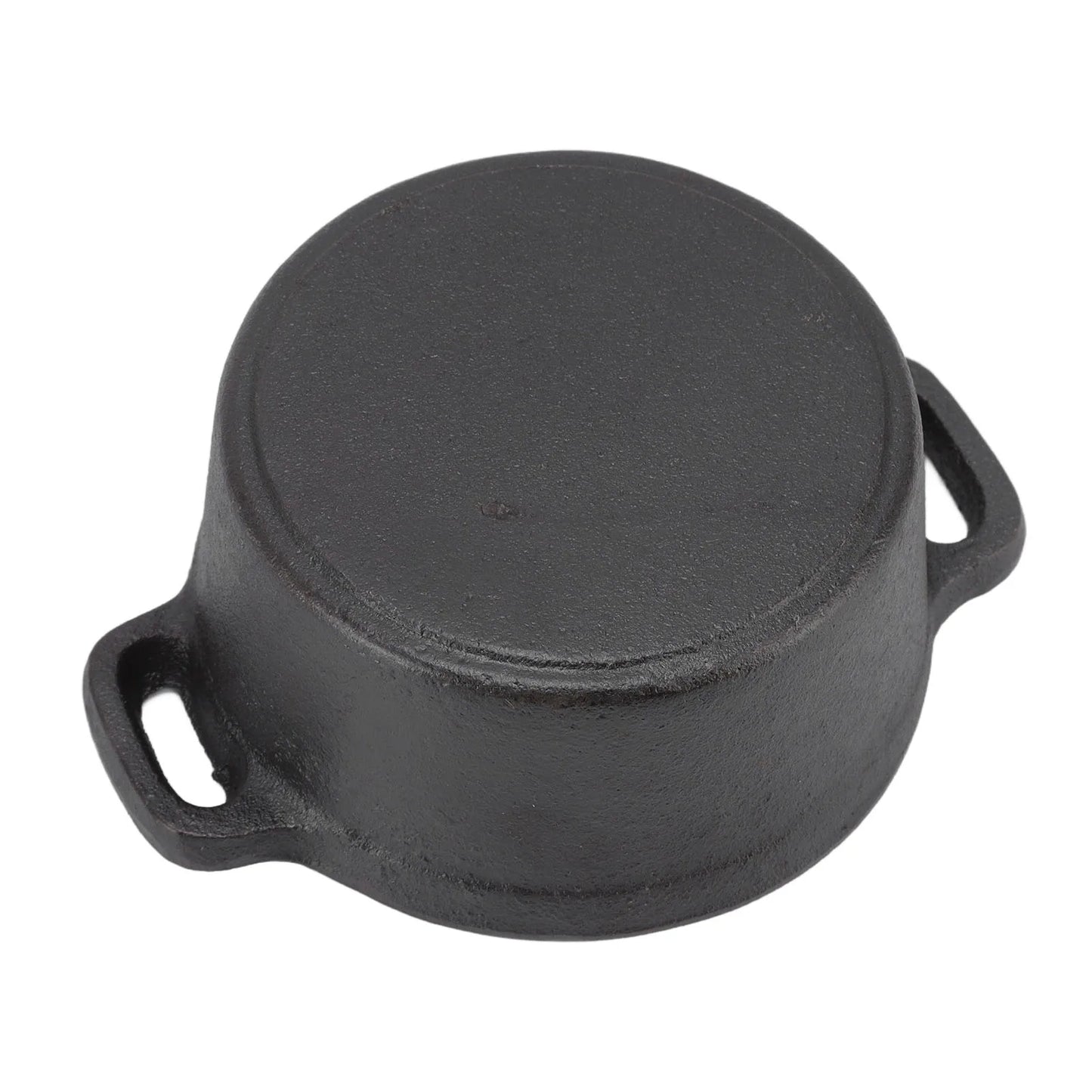 Cast Iron Pot Dutch Oven with Lid Double Traditional Thickened Cooker with Handle for Slow Cooking Barbecue Pasta Kitchen Tool