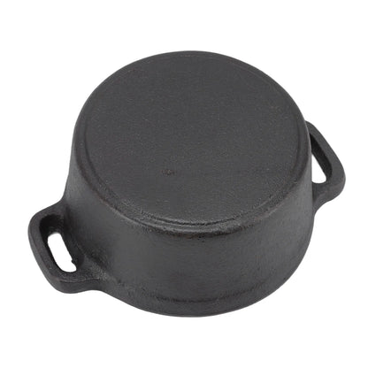 Cast Iron Pot Dutch Oven with Lid Double Traditional Thickened Cooker with Handle for Slow Cooking Barbecue Pasta Kitchen Tool