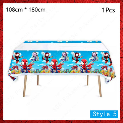 Spiderman Birthday Party Decorations Disposable Tableware Plate Cup Napkins Bags Spidey Party Birthday Decoration Supplies Set