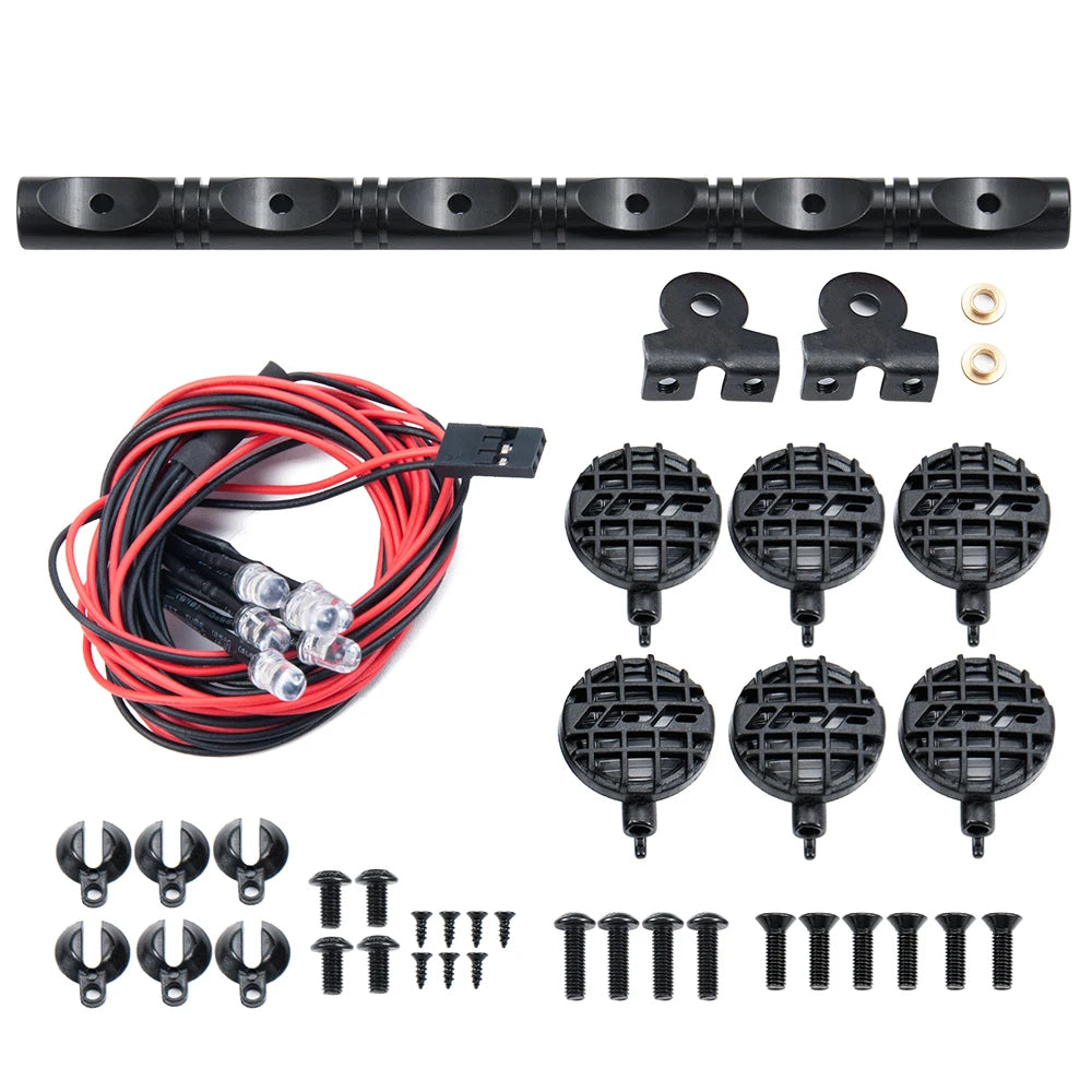 MIBIDAO 2/4LED RC Car Roof Light Round Lamp Spotlight For 1/10 Axial SCX10 II 90046 TRX4 Tamiya CC01 D90 D110