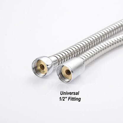 Edelstahl-Brauseschlauch, 5 m lang, für Badezimmer, Dusche, Wasserschlauch, Verlängerung, Sanitärrohr, Zugrohr, Badezimmer-Zubehör