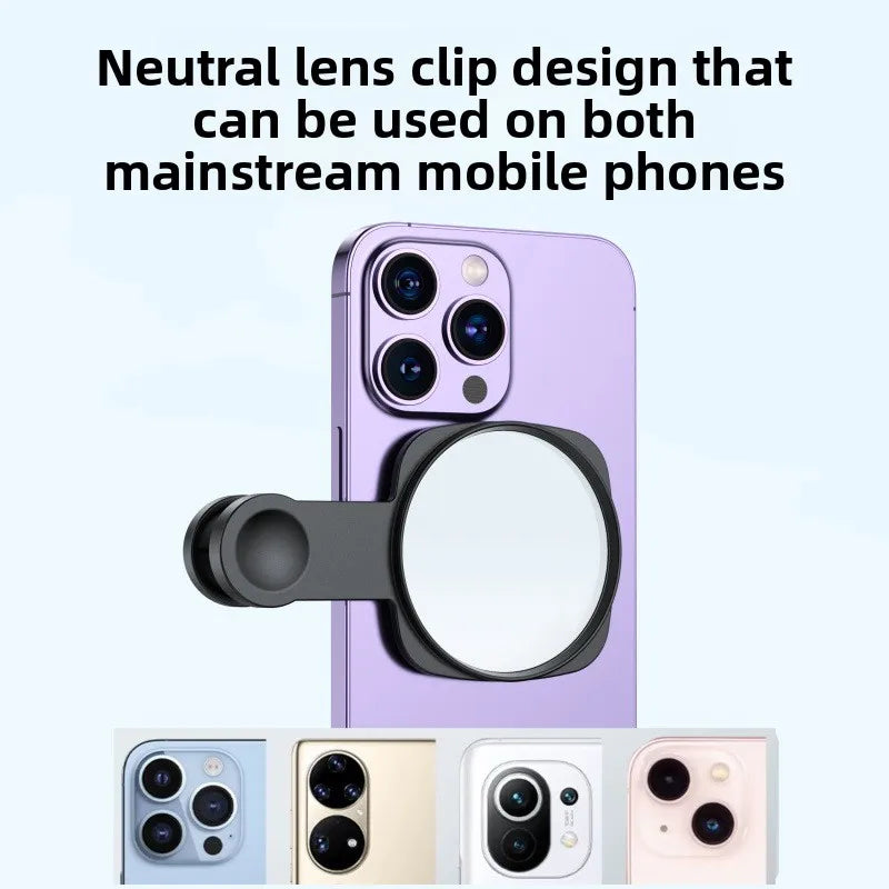Smartphone Camera Lens Selfie Mirror Clip Kit for IPhone Smartphone Live Streaming Photo Video Selfie Vlog Accessories