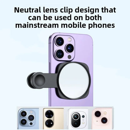 Smartphone Camera Lens Selfie Mirror Clip Kit for IPhone Smartphone Live Streaming Photo Video Selfie Vlog Accessories