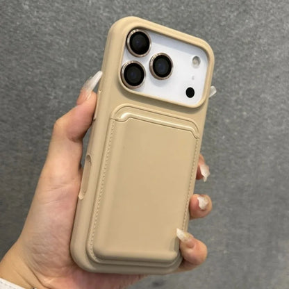 Luxury Magnetic Liquid Silicone Phone Case for IPhone 16 17 15 14 13 12 11 Pro Max with Magsafe Card Bag Wallet Shockproof Cover