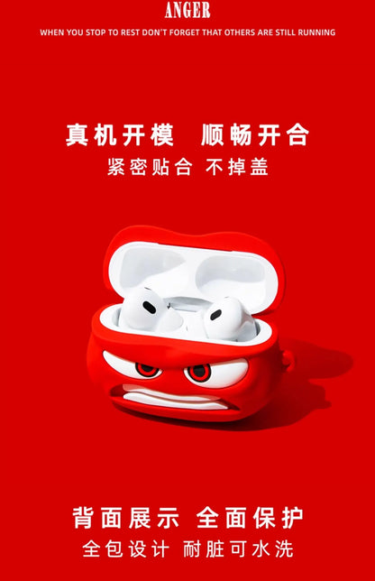 Anger Silicone Earphone Case Accessories Cover For Airpods 1 2 3 4 Pro Pro 2 Pro 3