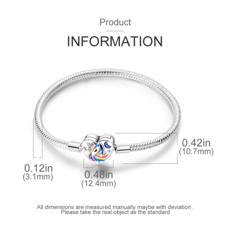 925 Sterling Silver Charm Bracelet - Leaf, Clover, Butterfly & Heart Design | 17-20cm Adjustable