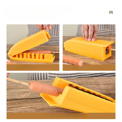 Spieß zum Ausstechen von stärkehaltigem Schinken, Hot-Dog-Messer, Küchenhelfer, Wurstblumen-Ausstecher, Bratwurst-Standwerkzeug