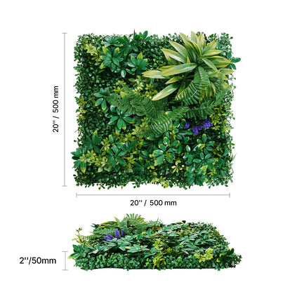 VEVOR Artificial Grass Wall Panels 3D Combination Greenery Boxwood  Panel for Privacy Backdrop Wall Hedge Screen for Garden