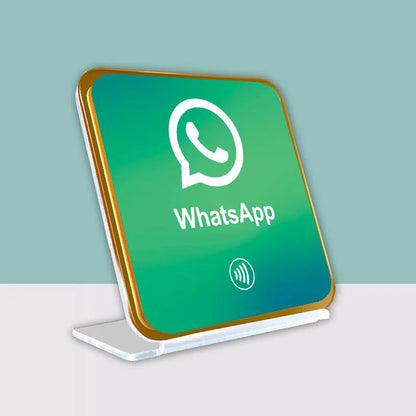 NFC Dual Chips Acrylic Restaurant Table Display Stand for Google+Instagram Google+Facebook Social Media