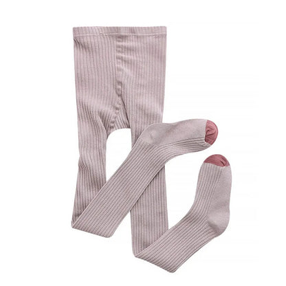 Baby Tights for Girl Spring Autumn Stockings Children Warm Pantyhose Kids Cotton Pants Candy Color Ribbed Girl Trousers 0-8 Year