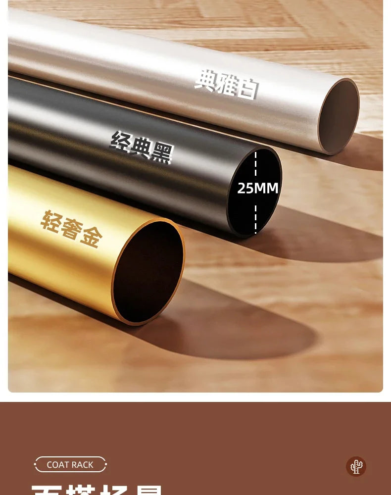 Aesthetic Golden Clothes Rack Metal Balcony Nordic Wheels Clothes Rack Floor Bedroom Burro Ropa Perchero Hallway Furniture