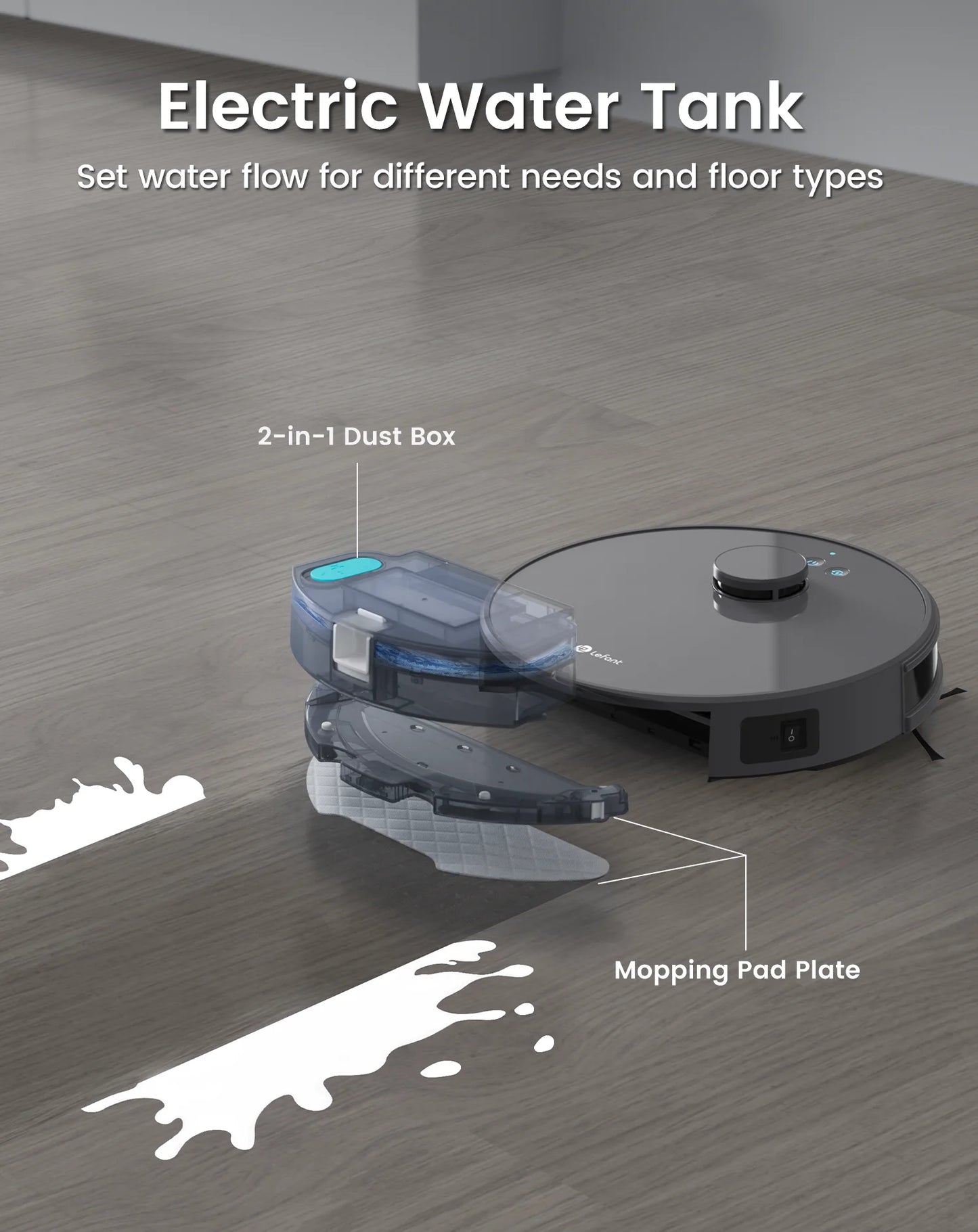 Lefant M1 Robot Vacuum Cleaner with mopping 4000Pa Suction, Lidar Navigation,WiFi/App/Alexa, Ideal for Pet Hair,Carpet