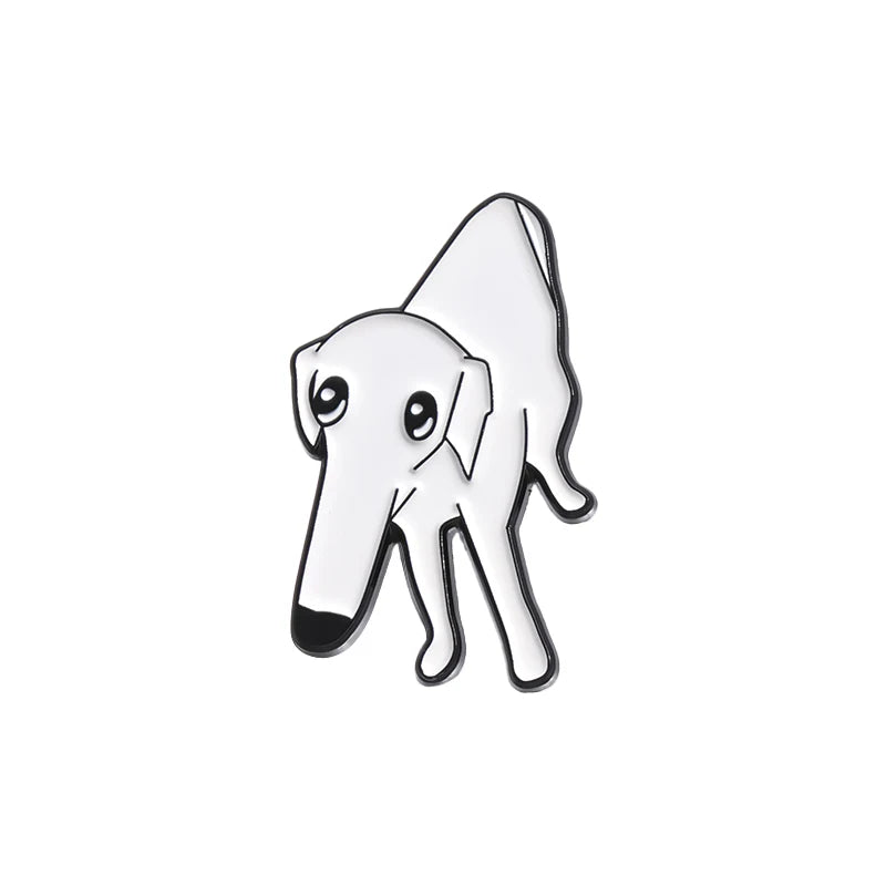 Cute Proboscis Dog Enamel Pins Custom Let Me Do It For You Brooch Lapel Badges Cartoon Animal Pet Jewelry Gift For Dog Lovers